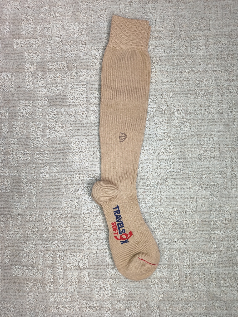Travelsox Soft Graduated Compression Socks Beige NIB Travel Flight Socks Size S